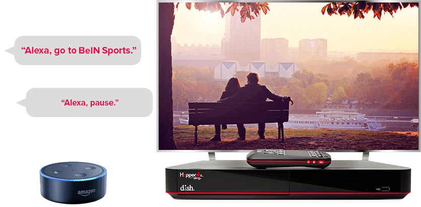 TV manos libres de DISH - Controla tu TV con Alexa de Amazon - Amarillo, TX - Servicios Hispanos - Distribuidor autorizado de DISH